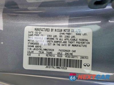 Zdjęcie 12 z 12 samochodu: 2021 INFINITI Q60 LUXE VIN:JN1EV7KL1MM470529 - miniatura