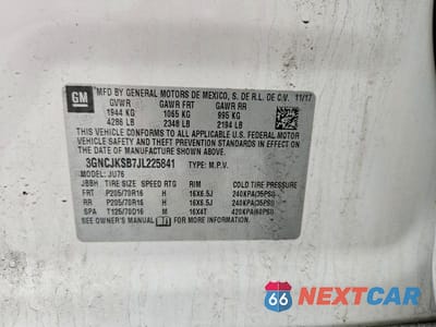 Zdjęcie 13 z 13 samochodu: 2018 CHEVROLET TRAX LS VIN:3GNCJKSB7JL225841 - miniatura