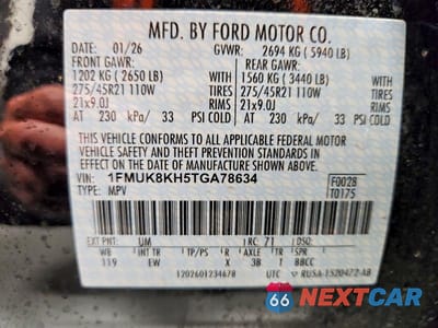 Zdjęcie 13 z 13 samochodu: 2026 FORD EXPLORER ST-LINE VIN:1FMUK8KH5TGA78634 - miniatura