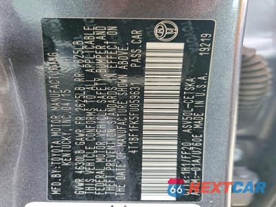 Zdjęcie 12 z 12 samochodu: 2015 TOYOTA CAMRY SE VIN:4T1BF1FK5FU059631 - miniatura
