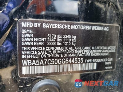 Zdjęcie 12 z 12 samochodu: 2016 BMW 528 XI VIN:WBA5A7C50GG644535 - miniatura