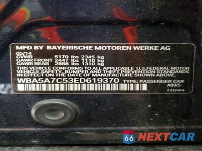 Zdjęcie 13 z 13 samochodu: 2014 BMW 528 XI VIN:WBA5A7C53ED619370 - miniatura