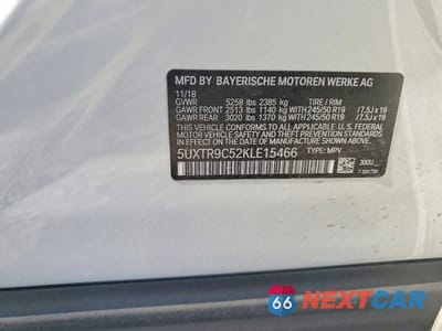 Zdjęcie 13 z 13 samochodu: 2019 BMW X3 XDRIVE30I VIN:5UXTR9C52KLE15466 - miniatura