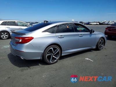 Trzecie zdjęcie samochodu z tyłu: 2021 HONDA ACCORD SPORT VIN:1HGCV1F3XMA079233 - miniatura