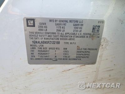 Zdjęcie 14 z 14 samochodu: 2015 CHEVROLET EQUINOX LS VIN:1GNALAEK6FZ122188 - miniatura