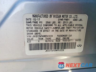 Zdjęcie 12 z 12 samochodu: 2017 INFINITI Q50 3.0T PREMIUM VIN:JN1EV7AP4HM743229 - miniatura