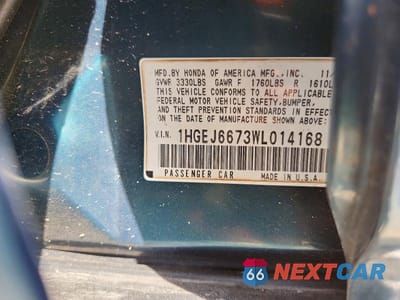 Zdjęcie 13 z 13 samochodu: 1998 HONDA CIVIC LX VIN:1HGEJ6673WL014168 - miniatura