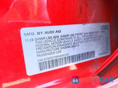 Zdjęcie 12 z 12 samochodu: 2024 AUDI S3 PREMIUM PLUS VIN:WAUH3DGY3RA046259 - miniatura