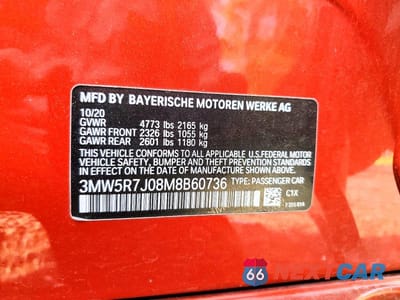 Zdjęcie 12 z 12 samochodu: 2021 BMW 330XI VIN:3MW5R7J08M8B60736 - miniatura