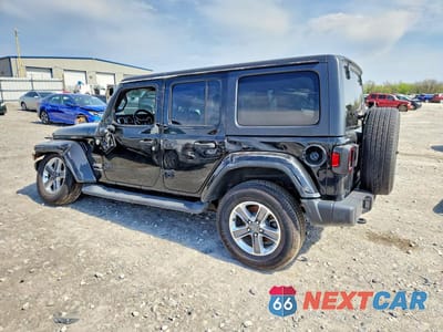 Drugie zdjęcie samochodu z przodu: 2021 JEEP WRANGLER UNLIMITED SAHARA VIN:1C4HJXEN3MW625945 - miniatura