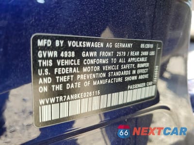Zdjęcie 12 z 12 samochodu: 2019 VOLKSWAGEN ARTEON SEL PREMIUM VIN:WVWTR7AN8KE026115 - miniatura