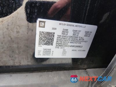 Zdjęcie 12 z 12 samochodu: 2021 CHEVROLET SUBURBAN C1500 RST VIN:1GNSCEKD4MR190813 - miniatura