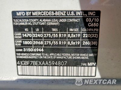 Zdjęcie 13 z 13 samochodu: 2010 MERCEDES-BENZ GL 450 4MATIC VIN:4JGBF7BEXAA594807 - miniatura