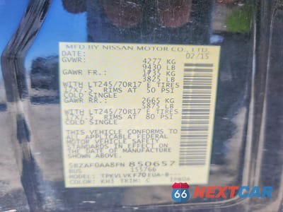 Zdjęcie 13 z 13 samochodu: 2015 NISSAN NV 3500 HD SL VIN:5BZAF0AA8FN850657 - miniatura