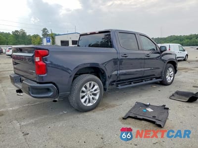 Trzecie zdjęcie samochodu z tyłu: 2022 CHEV SILVERADO C1500 CUSTOM VIN:1GCPABEK7NZ632787 - miniatura
