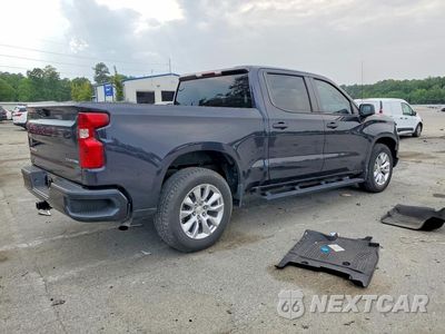 Trzecie zdjęcie samochodu z tyłu: 2022 CHEV SILVERADO C1500 CUSTOM VIN:1GCPABEK7NZ632787 - miniatura