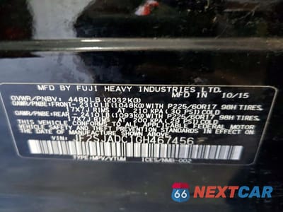 Zdjęcie 13 z 13 samochodu: 2016 SUBARU FORESTER 2.5I PREMIUM VIN:JF2SJADC1GH467456 - miniatura