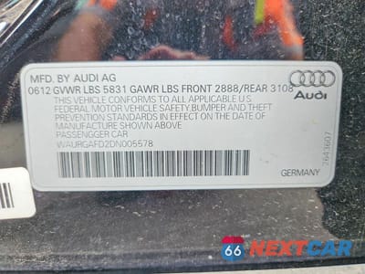Zdjęcie 13 z 13 samochodu: 2013 AUDI A8 L QUATTRO VIN:WAURGAFD2DN005578 - miniatura