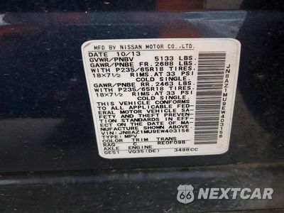 Zdjęcie 13 z 13 samochodu: 2014 NISSAN MURANO VIN:JN8AZ1MU9EW403156 - miniatura