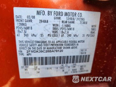 Zdjęcie 13 z 13 samochodu: 2008 FORD EDGE LIMITED VIN:2FMDK39C28BA78120 - miniatura