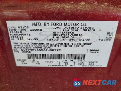 Zdjęcie 12 z 12 samochodu: 2006 LINCOLN MARK LT VIN:5LTPW16526FJ00772 - miniatura