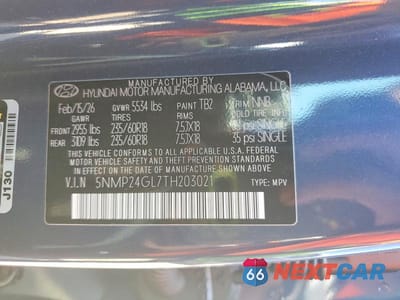 Zdjęcie 13 z 13 samochodu: 2026 HYUNDAI SANTA FE SEL VIN:5NMP24GL7TH203021 - miniatura