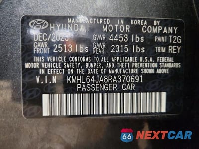 Zdjęcie 12 z 12 samochodu: 2024 HYUNDAI SONATA SEL VIN:KMHL64JA8RA370691 - miniatura