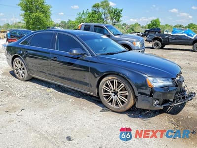 Czwarte zdjęcie samochodu z boku: 2011 AUDI A8 L QUATTRO VIN:WAURVAFD4BN028122 - miniatura