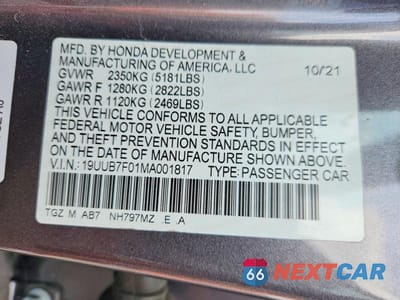 Zdjęcie 12 z 12 samochodu: 2021 ACURA TLX TYPE S VIN:19UUB7F01MA001817 - miniatura