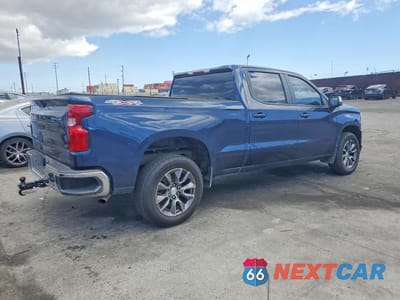 Trzecie zdjęcie samochodu z tyłu: 2021 CHEVROLET SILVERADO K1500 LT VIN:1GCUYDED5MZ296504 - miniatura