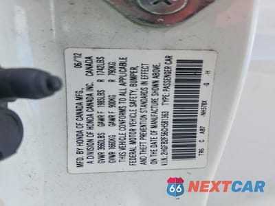 Zdjęcie 12 z 12 samochodu: 2012 HONDA CIVIC LX VIN:2HGFB2F56CH581363 - miniatura