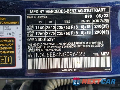 Zdjęcie 14 z 14 samochodu: 2022 MERCEDES-BENZ GLC 300 4MATIC VIN:W1N0G8EB4NG096422 - miniatura
