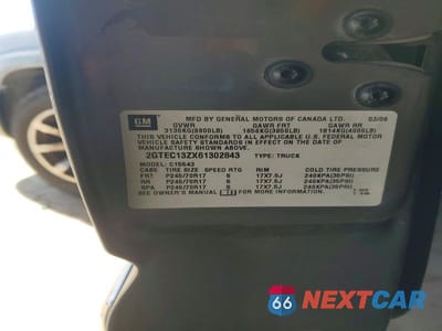Zdjęcie 12 z 12 samochodu: 2006 GMC NEW SIERRA C1500 VIN:2GTEC13ZX61302843 - miniatura