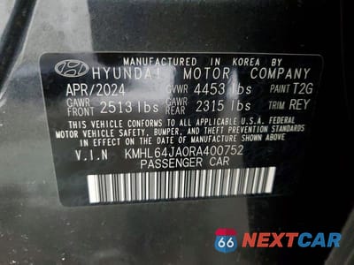 Zdjęcie 13 z 13 samochodu: 2024 HYUNDAI SONATA SEL VIN:KMHL64JA0RA400752 - miniatura