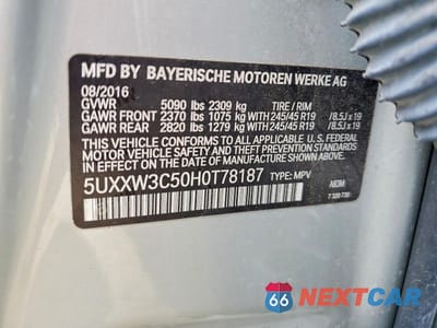 Zdjęcie 14 z 14 samochodu: 2017 BMW X4 XDRIVE28I VIN:5UXXW3C50H0T78187 - miniatura