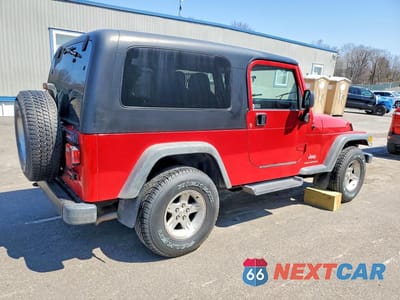 Trzecie zdjęcie samochodu z tyłu: 2005 JEEP WRANGLER / TJ UNLIMITED VIN:1J4FA44SX5P362937 - miniatura