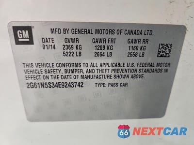 Zdjęcie 12 z 12 samochodu: 2014 CADILLAC XTS LUXURY COLLECTION VIN:2G61N5S34E9243742 - miniatura