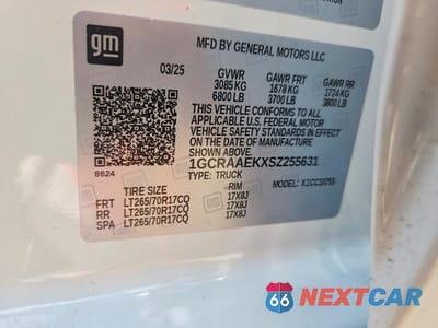 Zdjęcie 12 z 12 samochodu: 2025 CHEVROLET SILVERADO C1500 VIN:1GCRAAEKXSZ255631 - miniatura