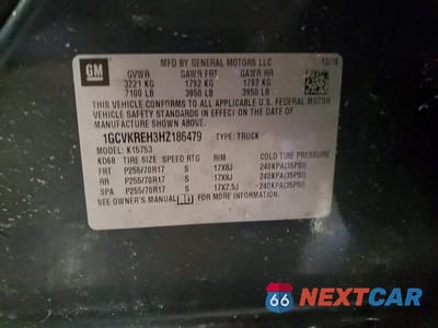 Zdjęcie 12 z 12 samochodu: 2017 CHEVROLET SILVERADO K1500 LT VIN:1GCVKREH3HZ186479 - miniatura
