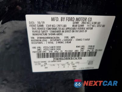 Zdjęcie 13 z 13 samochodu: 2019 FORD FLEX LIMITED VIN:2FMHK6D88KBA36306 - miniatura