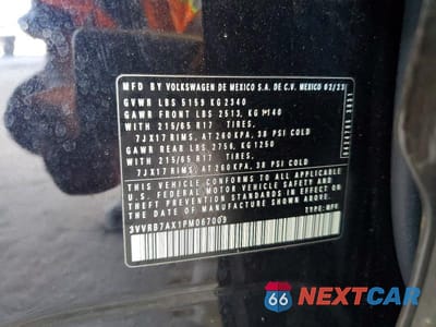 Zdjęcie 12 z 12 samochodu: 2023 VOLKSWAGEN TIGUAN S VIN:3VVRB7AX1PM067009 - miniatura