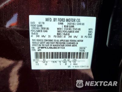 Zdjęcie 13 z 13 samochodu: 2018 FORD EDGE SEL VIN:2FMPK3J88JBC51133 - miniatura