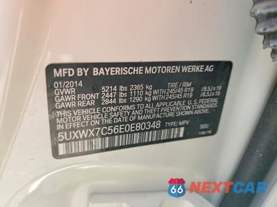 Zdjęcie 13 z 13 samochodu: 2014 BMW X3 XDRIVE35I VIN:5UXWX7C56E0E80348 - miniatura