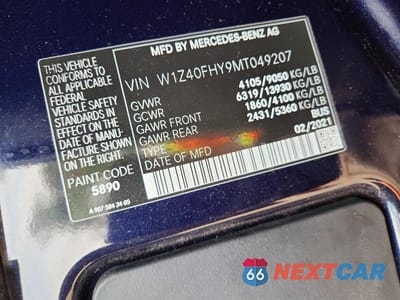 Zdjęcie 14 z 14 samochodu: 2021 MERCEDES-BENZ SPRINTER 2500 VIN:W1Z40FHY9MT049207 - miniatura