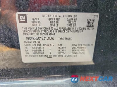 Zdjęcie 13 z 13 samochodu: 2016 CHEV SILVERADO VIN:1GCVKREC1GZ168663 - miniatura