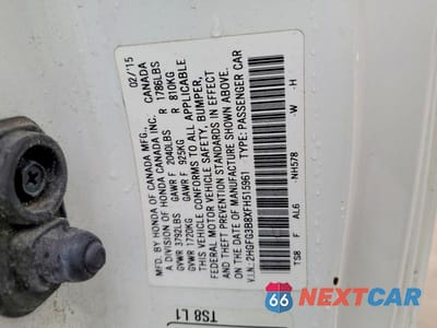 Zdjęcie 12 z 12 samochodu: 2015 HONDA CIVIC EX VIN:2HGFG3B8XFH515961 - miniatura