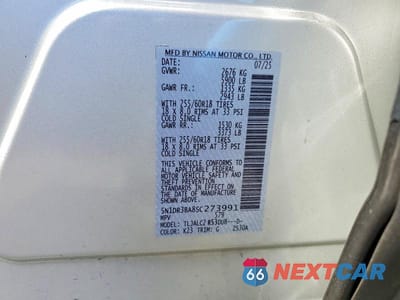 Zdjęcie 14 z 14 samochodu: 2025 NISSAN PATHFINDER SV VIN:5N1DR3BA8SC273991 - miniatura