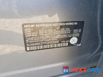Zdjęcie 12 z 12 samochodu: 2015 BMW X5 XDRIVE35I VIN:5UXKR0C51F0P03006 - miniatura