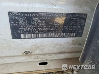 Zdjęcie 13 z 13 samochodu: 2020 HYUNDAI SANTA FE SEL VIN:5NMS33AD7LH232621 - miniatura