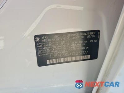 Zdjęcie 13 z 13 samochodu: 2007 BMW X5 4.8I VIN:4USFE83547LZ37177 - miniatura